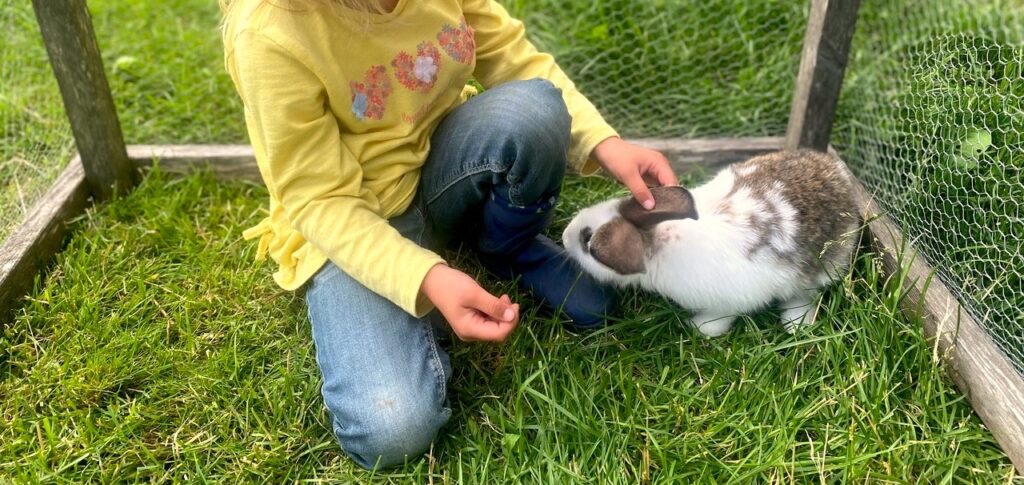 Kind mit Hase