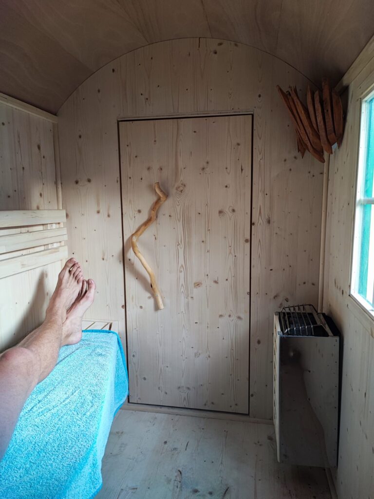 Der Kleine Bauwagen als Sauna